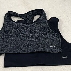 EUC Great RBX Sport Bra Set, Gray/Black and Black Razorback, Both Sm, Worn Once